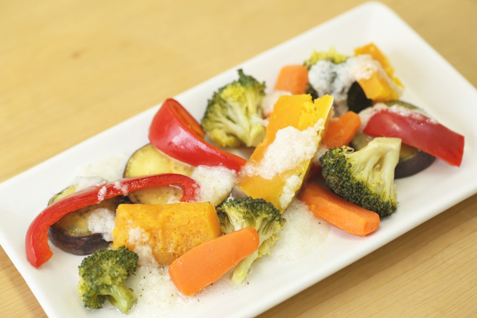 温野菜のとろろドレッシング和え #長芋レシピ