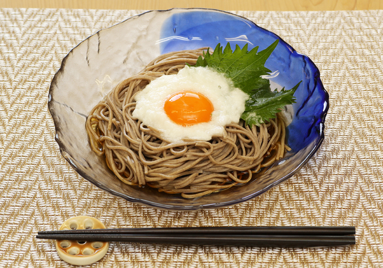 冷やしとろろ蕎麦 1人分 長芋レシピ 青森のブランド長芋 やませながいも 冷凍とろろ